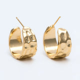 10pcs Round Circle Ear Posts 19mm, Plated Brass Earrings (GB-1870-1)