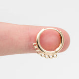 10pcs Round Leverback Earring Hooks with 7 Loops, Finding (GB-3454)