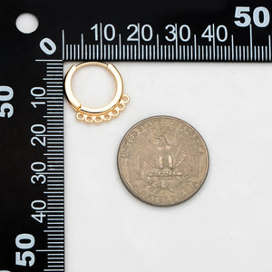 10pcs Round Leverback Earring Hooks with 7 Loops, Finding (GB-3454)
