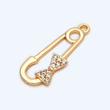 10pcs CZ Paved Bow Tie Charms for Jewelry Making DIY