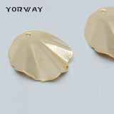 10pcs Plated Brass Shell Disc Charms 30/35mm Coin Pendants