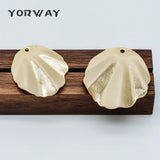 10pcs Plated Brass Shell Disc Charms 30/35mm Coin Pendants