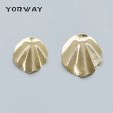 10pcs Plated Brass Shell Disc Charms 30/35mm Coin Pendants