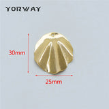 10pcs Plated Brass Shell Disc Charms 30/35mm Coin Pendants