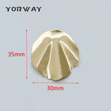 10pcs Plated Brass Shell Disc Charms 30/35mm Coin Pendants