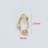 10pcs Gold/Silver Clip-on Ear Wire, MAGIC Earring Clips, Stud/Threader Holder