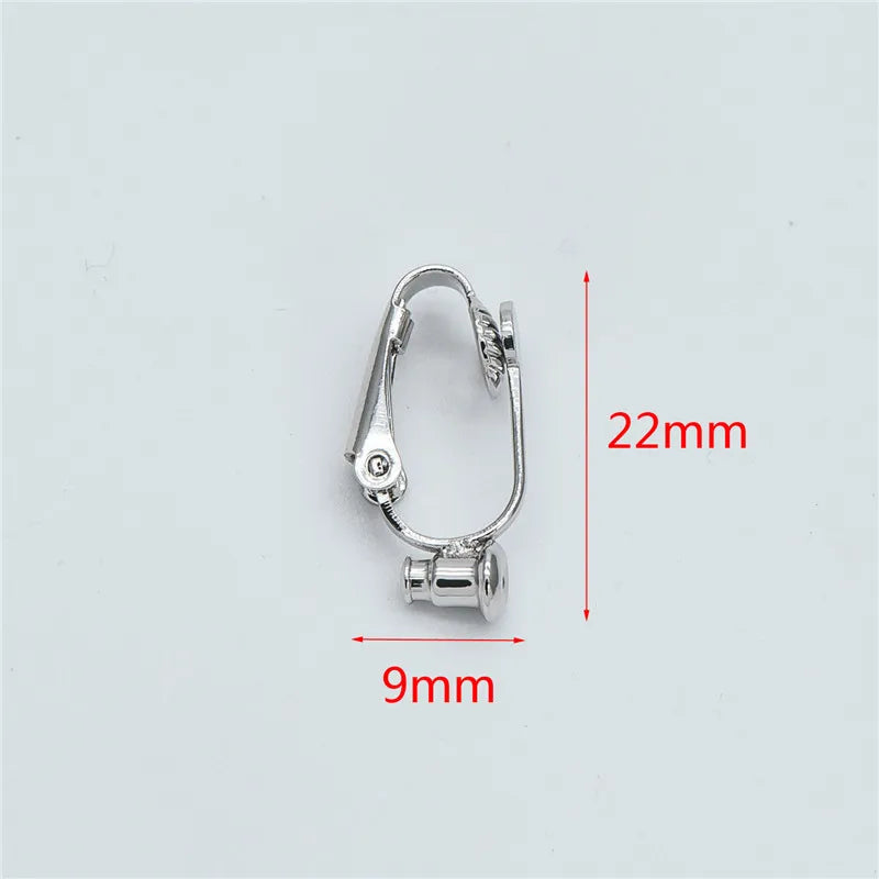 10pcs Gold/Silver Clip-on Ear Wire, MAGIC Earring Clips, Stud/Threader Holder