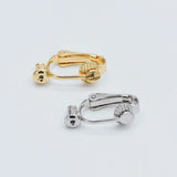 10pcs Gold/Silver Clip-on Ear Wire, MAGIC Earring Clips, Stud/Threader Holder