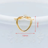 10pcs Heart Wire Earring Posts 18x14mm, Gold/Silver Tone