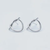 10pcs Heart Wire Earring Posts 18x14mm, Gold/Silver Tone