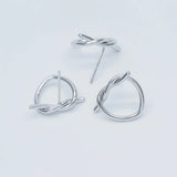 10pcs Heart Wire Earring Posts 18x14mm, Gold/Silver Tone