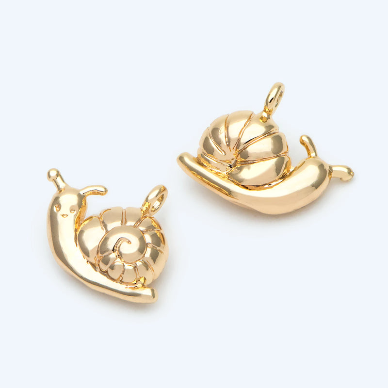 10pcs Snail Charm For Earring Findings Jewelry Making DIY Supplies