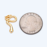10pcs Snake Charm Necklace Jewelry Pendant 18K Plated Brass (GB-1662)