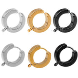 10pcs Stainless Steel Hoop Earrings Hooks Round Earring Post for DIY Earrings