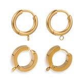 10pcs Stainless Steel Hoop Earrings Hooks Round Earring Post for DIY Earrings