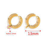 10pcs Stainless Steel Hoop Earrings Hooks Round Earring Post for DIY Earrings