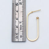 10pcs Geometric Earring Posts Stud Earrings