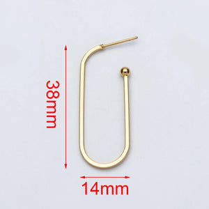 10pcs Geometric Earring Posts Stud Earrings