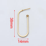 10pcs Geometric Earring Posts Stud Earrings