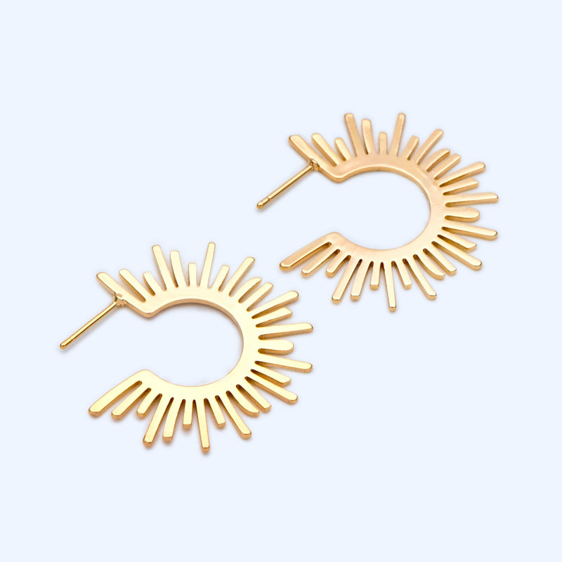 10pcs Sun Round Posts Earring 20mm/35mm