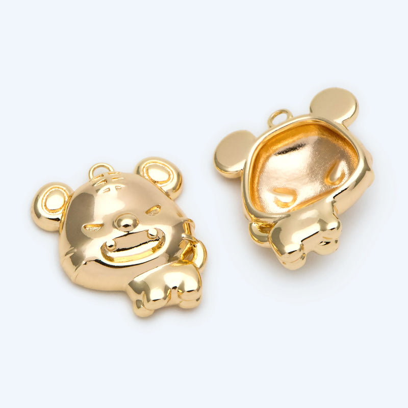 10pcs Tiger Charm Pendant Chinese Zodiac Sign for Jewelry Making DIY Supplies