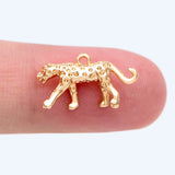 10pc Glossy Leopard Charm for Jewelry Making DIY Material