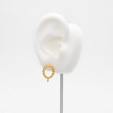 10pcs Oval Hoop Ear Posts, DIY Earring Findings (GB-3547)
