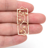 10pcs Vine Rectangle Charm DIY Jewelry Making Supplies