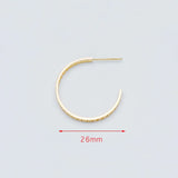 10pcs Plated Brass Earring Posts, Geometric Circle Stud Earring with Holes