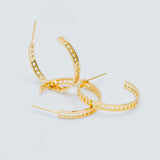 10pcs Plated Brass Earring Posts, Geometric Circle Stud Earring with Holes
