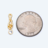 10pcs Plated Brass Hook and Eye Clasp 20mm DIY Jewelry Finding (GB-1549-1)