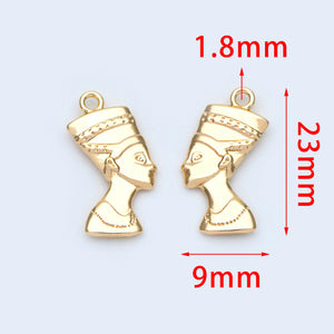 10pcs Brass Human Charm Pendants for DIY Jewelry