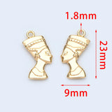 10pcs Brass Human Charm Pendants for DIY Jewelry