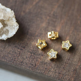 10pcs Brass Rhinestone Star Beads 7mm DIY Jewelry Making Accessories