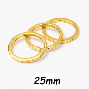 10pcs Golden Stainless Steel Key Rings 25/30mm Split Rings Keyring DIY