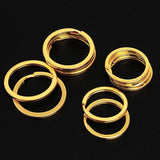10pcs Golden Stainless Steel Key Rings 25/30mm Split Rings Keyring DIY
