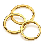 10pcs Golden Stainless Steel Key Rings 25/30mm Split Rings Keyring DIY