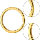 10pcs Golden Stainless Steel Key Rings 25/30mm Split Rings Keyring DIY