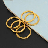 10pcs Golden Stainless Steel Key Rings 25/30mm Split Rings Keyring DIY