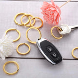 10pcs Golden Stainless Steel Key Rings 25/30mm Split Rings Keyring DIY