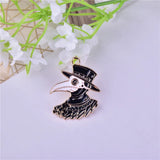 10pcs Gothic Moon Skull Crow Enamel Charms DIY Jewelry Earring Necklace