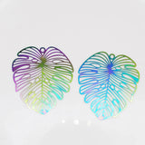 10pcs Stainless Steel Leaves Shape Charms 49.5*45mm