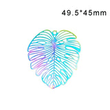 10pcs Stainless Steel Leaves Shape Charms 49.5*45mm