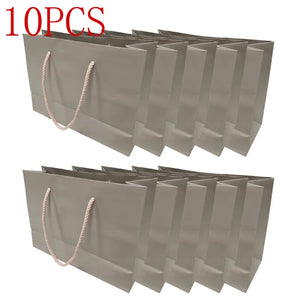 10pcs Gray Ribbon Paper Bag for Jewelry