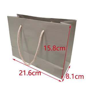 10pcs Gray Ribbon Paper Bag for Jewelry