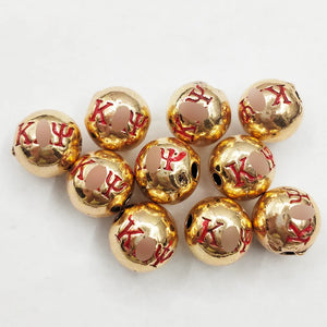 10 Greek Fraternity Beads 10MM for Jewelry Making