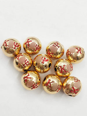 10 Greek Fraternity Beads 10MM for Jewelry Making