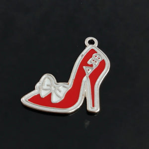 10pcs Greek Sorority Letter AEO High-HeHeeled Shoes Charm Pendant