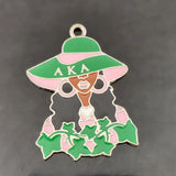 10pcs Greek Sorority Letter Charm Pendant Jewelry Set