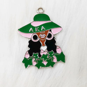 10pcs Greek Sorority Letter Charm Pendant Jewelry Set